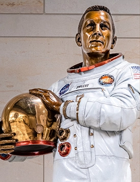 A statue of John L. 'Jack' Swigert, Jr.