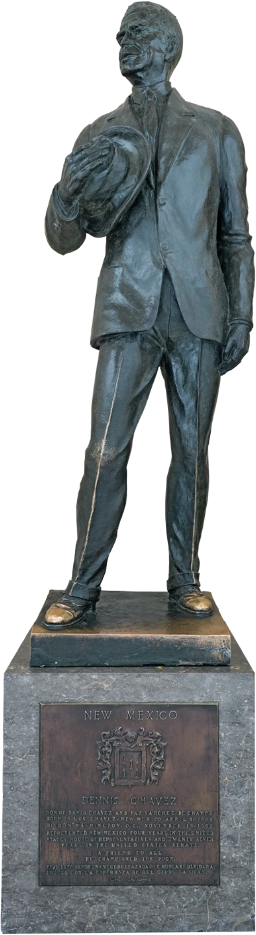 A statue of Dennis Chavez