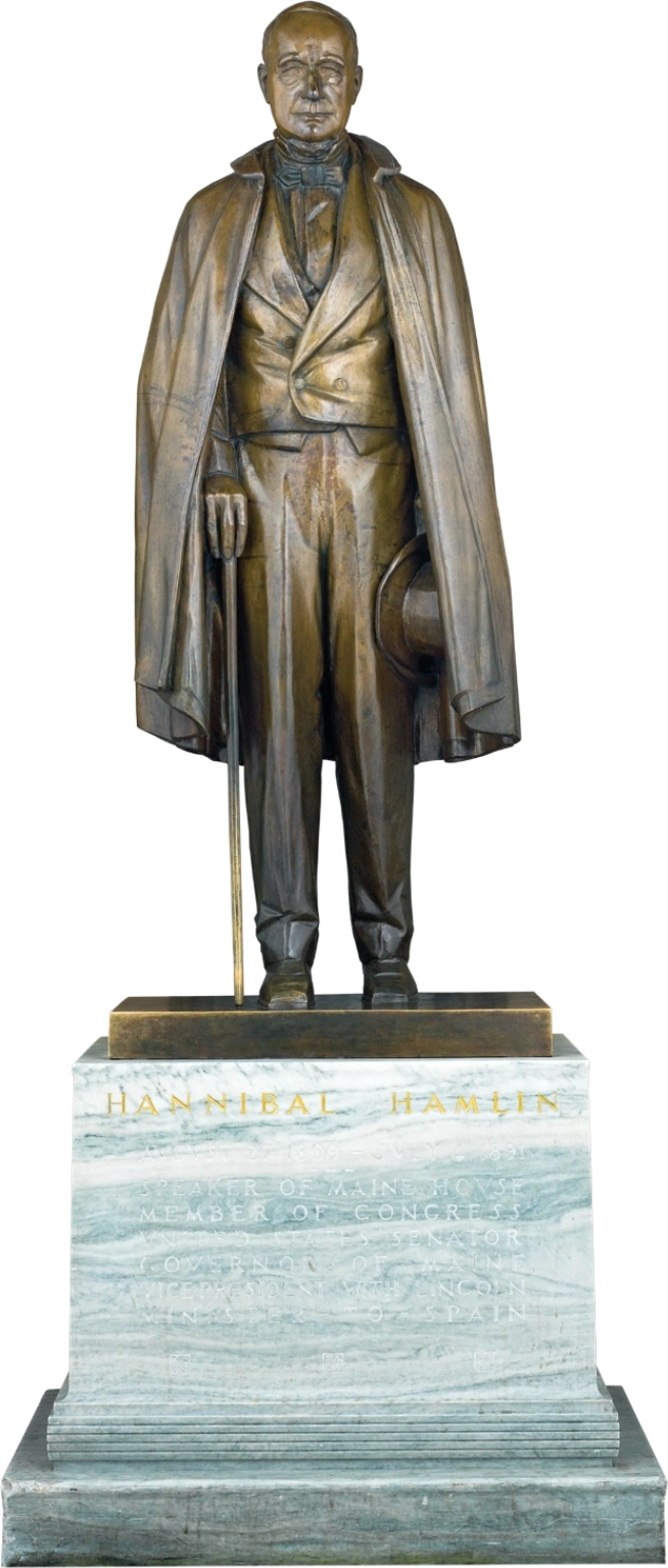 A statue of Hannibal Hamlin