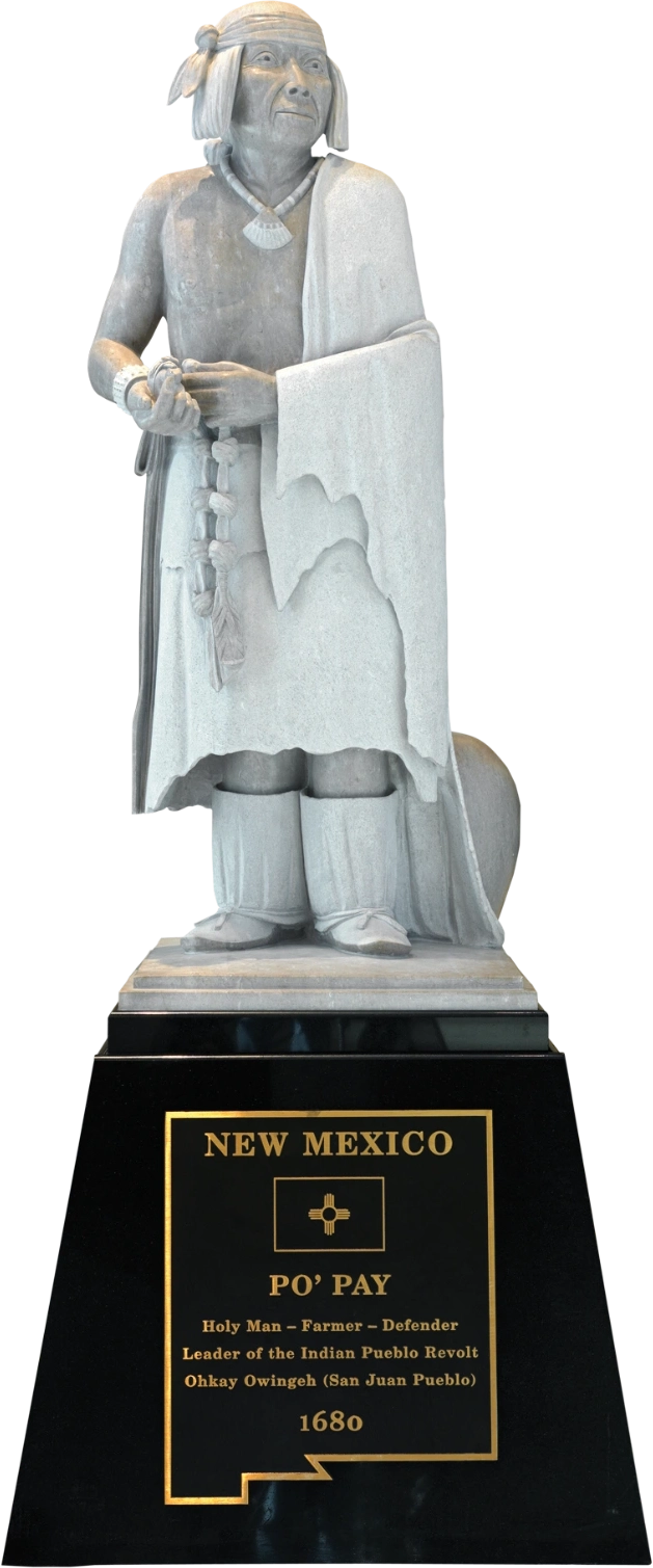 A statue of Po'pay