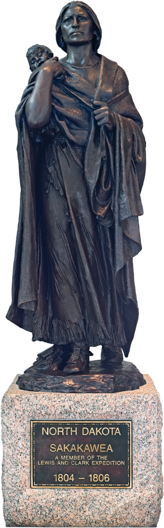 A statue of Sakakawea