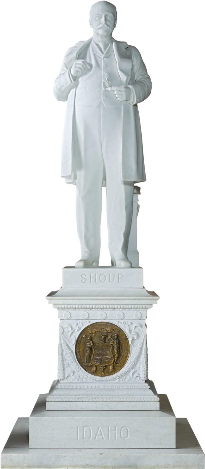 A statue of George Laird Shoup