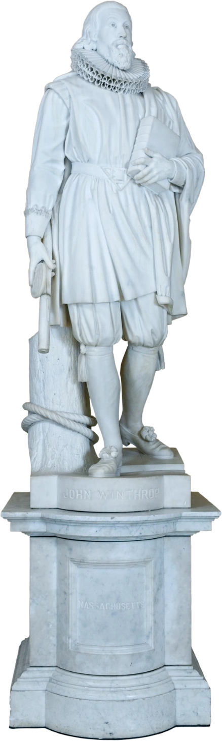 A statue of John Winthrop