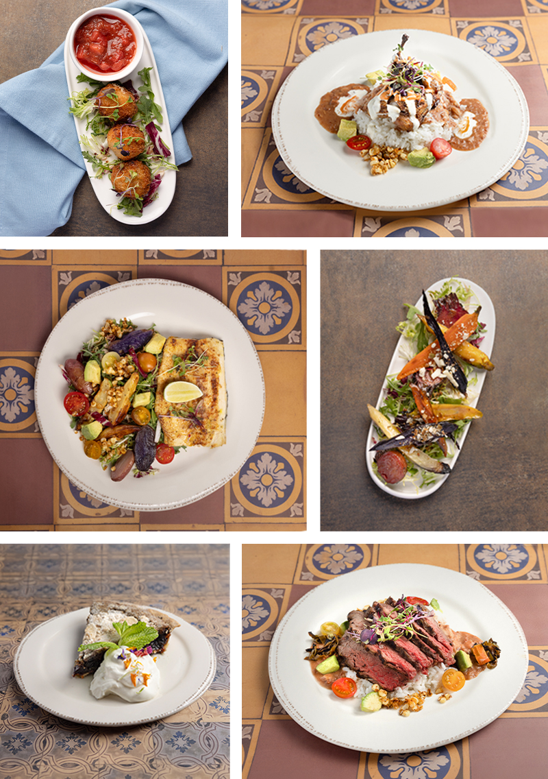 Food on plates