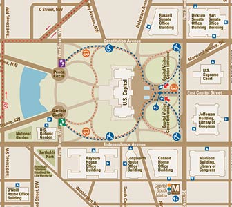 Map Of Capitol Hill Washington Dc Getting To The Capitol | U.s. Capitol Visitor Center