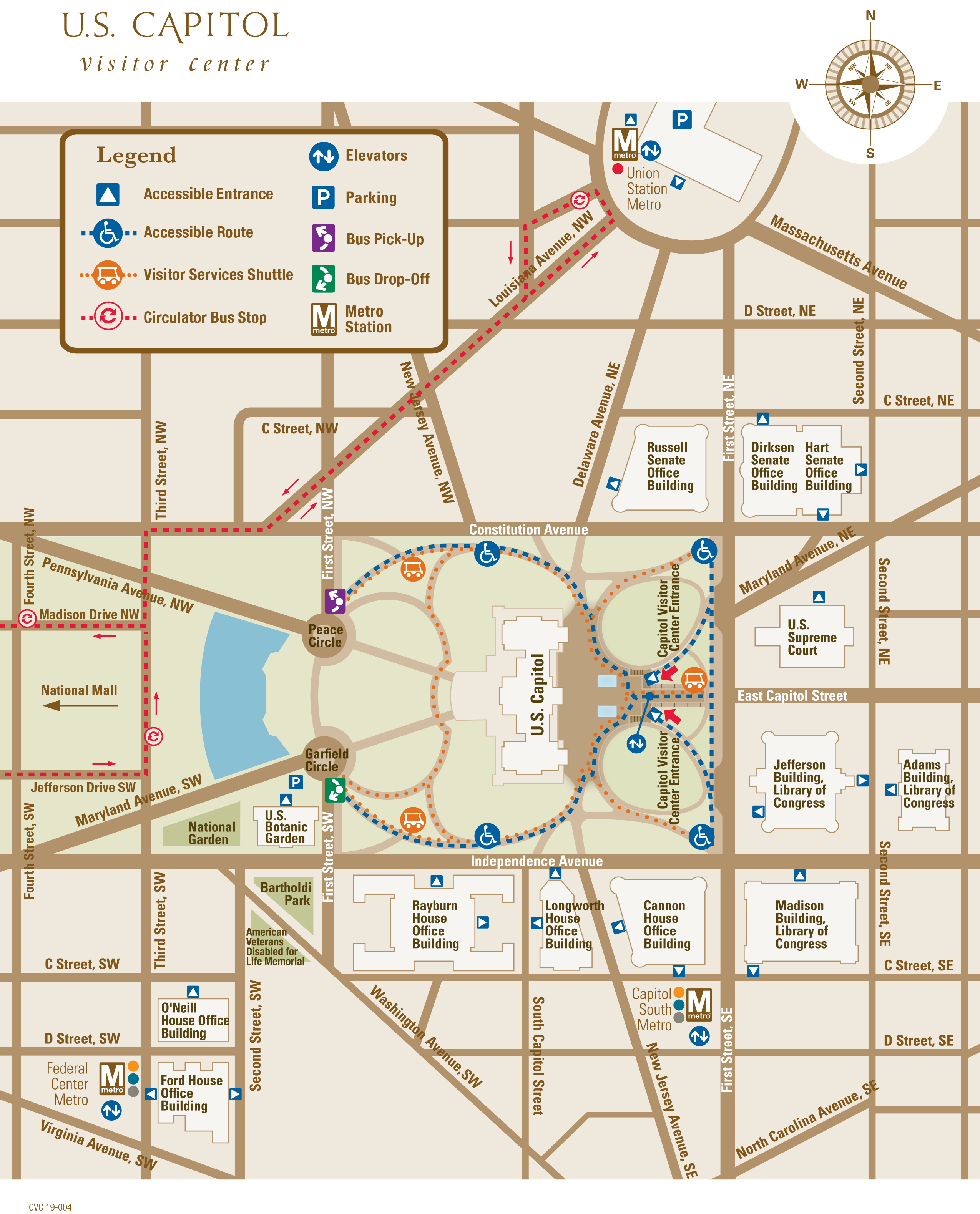 U S Capitol Map U S Capitol Visitor Center