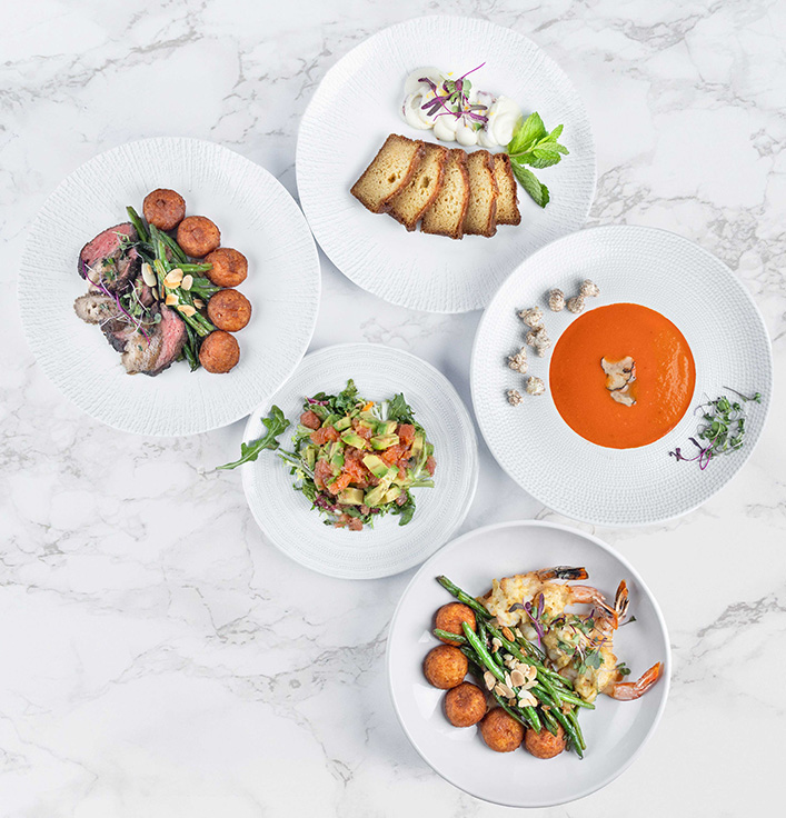 Food on plates