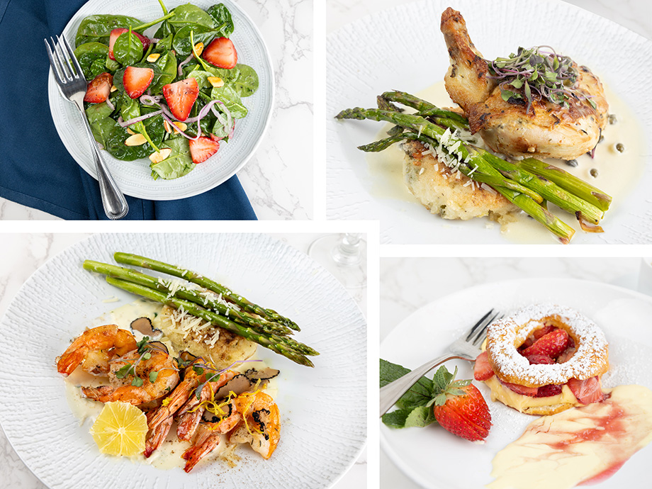 food on plates