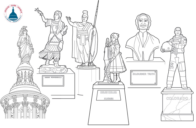 Collage of Coloring figures