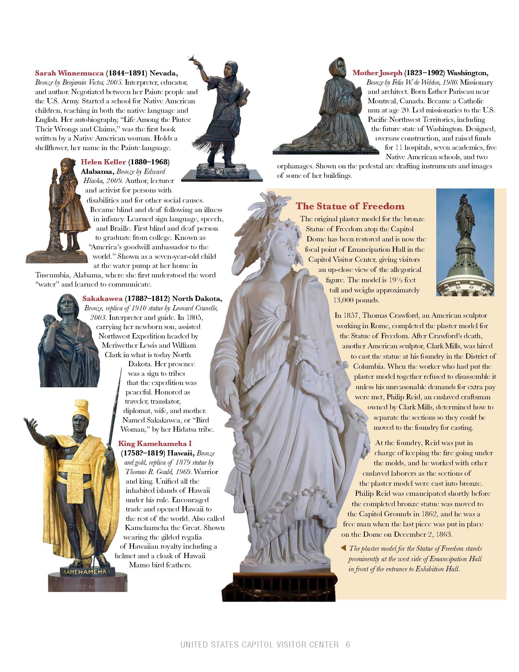 Statues brochure page image