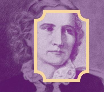 purple tinted portrait of Anne Whitney