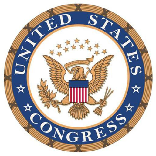 unofficial seal of the United States Congress, featuring an eagle clutching a set of three arrows and a single olive branch in its talons, surrounded by the words “United States Congress”