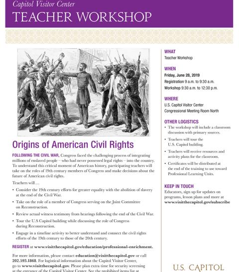 Teacher workshop flyer