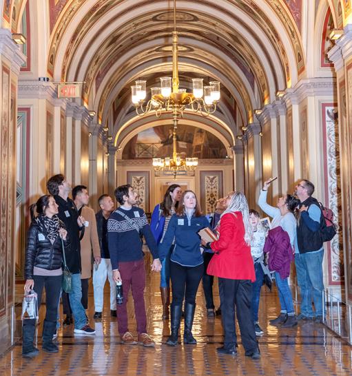 albany capitol building tours Visitor Guide leading a Halls of the Senate Tour