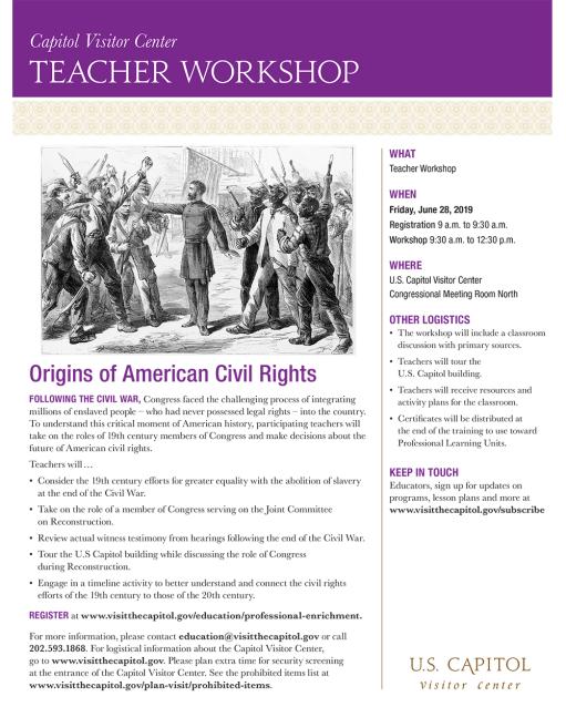 Teacher workshop flyer