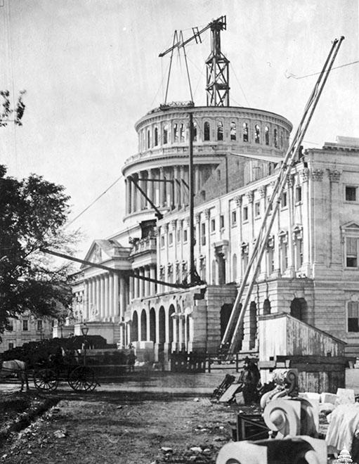 in-progress construction of the U.S. Capitol