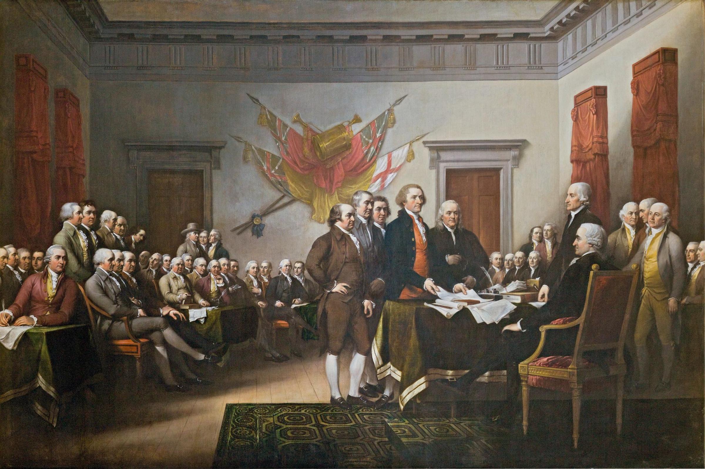 The Declaration of Independence, oil painting by John Trumbull, 1818