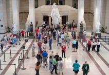 Visitors in Emancipation Hall