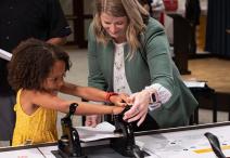 Two people at a table