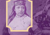 purple tinted portrait of Sarah Winnemucca