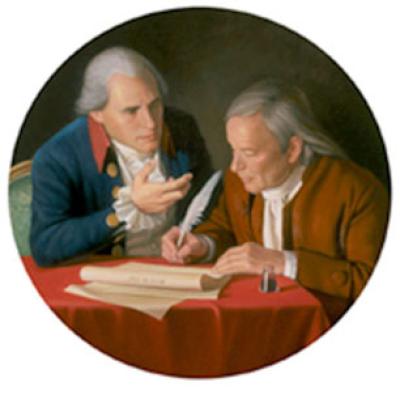 The Connecticut Compromise; by Bradley Stevens; Oil on canvas, 2006; U.S. Senate Collection