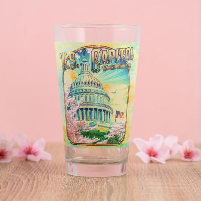 Drinking Glass/Tumbler of U.S. Capitol with graphic logo