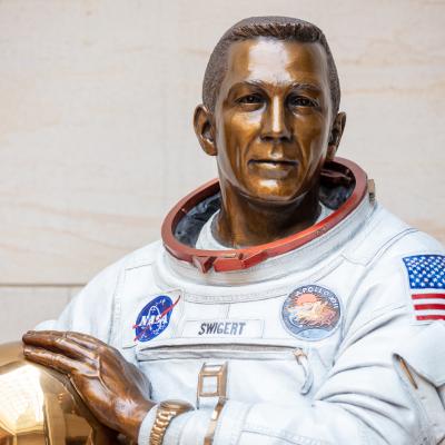 statue of astronaut