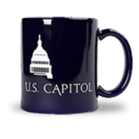gift shop blue mug