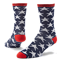 red white and blue socks